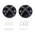 Pair of Black Wall Anchor Mounts for Battle Ropes and Suspension