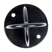 Pair of Black Wall Anchor Mounts for Battle Ropes and Suspension