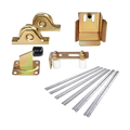 Sliding Gate Hardware Accessories Kit - 6m Track, Wheels, Stopper, Roller Guide V63-817983