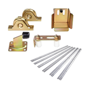 Sliding Gate Hardware Accessories Kit - 6m Track, Wheels, Stopper, Roller Guide V63-817983
