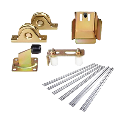 Sliding Gate Hardware Accessories Kit - 6m Track, Wheels, Stopper, Roller Guide V63-817983