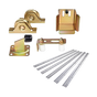 Sliding Gate Hardware Accessories Kit - 6m Track, Wheels, Stopper, Roller Guide V63-817983