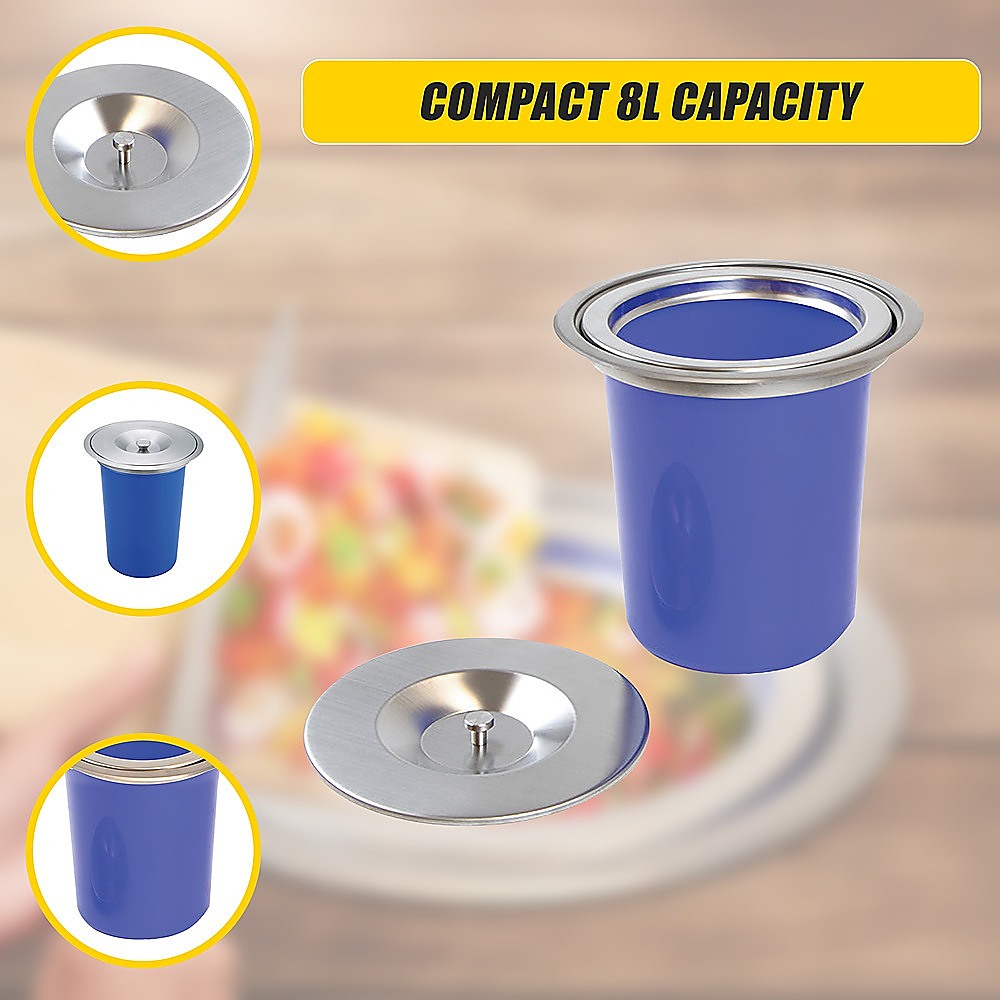 8L Concealed Benchtop Bin V63-818073