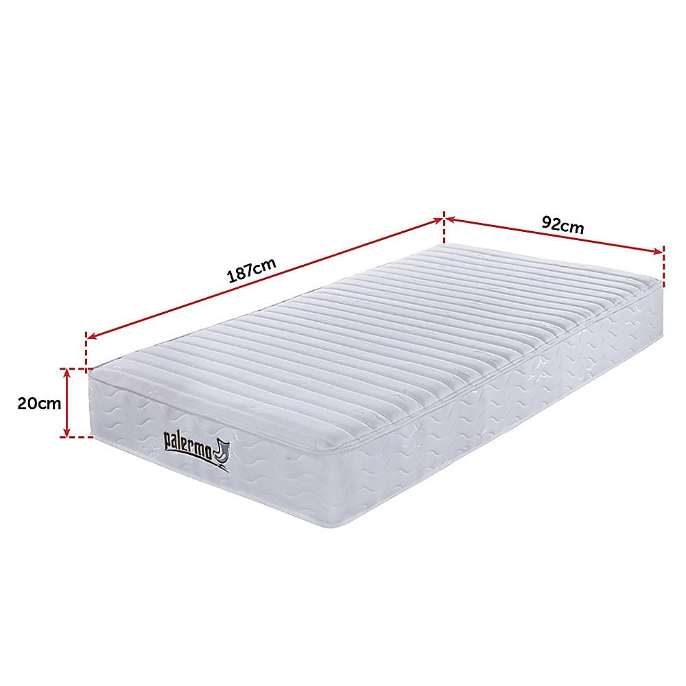 Contour Encased Coil Single Mattress - Hybrid Support with CertiPUR-US Certified Foam Comfort Layers V63-818723