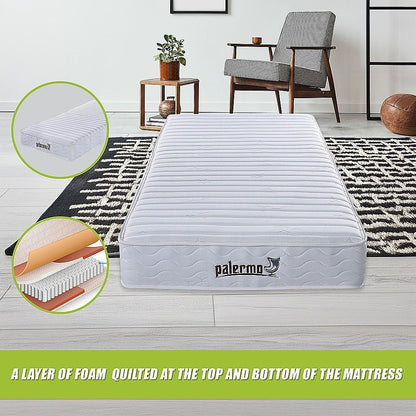 Contour Encased Coil King Single Mattress - Hybrid Support with CertiPUR-US Certified Foam Comfort Layers V63-818733