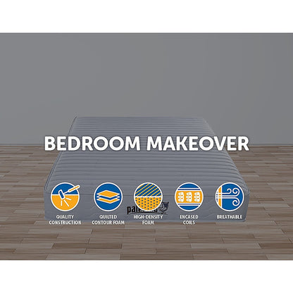 Contour Encased Coil Double Mattress - Hybrid Support with CertiPUR-US Certified Foam Comfort Layers V63-818743