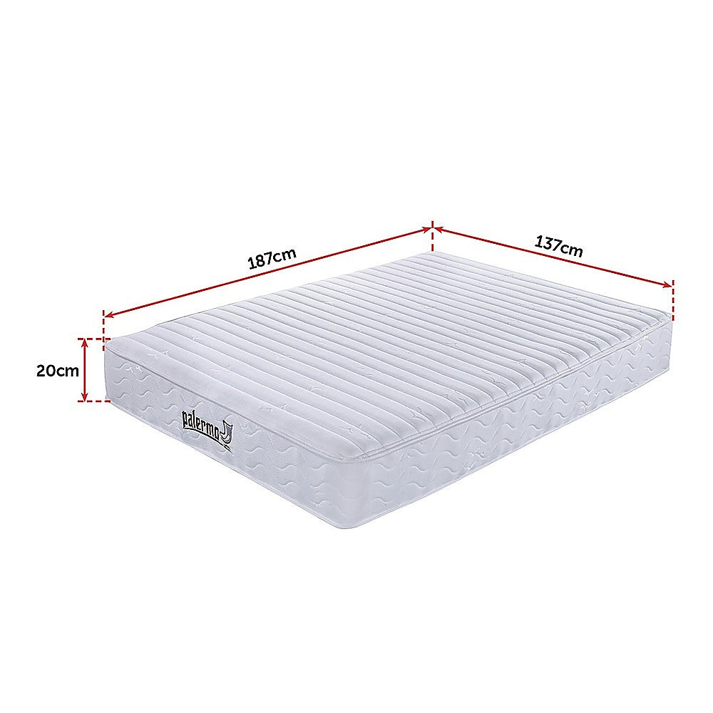 Contour Encased Coil Double Mattress - Hybrid Support with CertiPUR-US Certified Foam Comfort Layers V63-818743