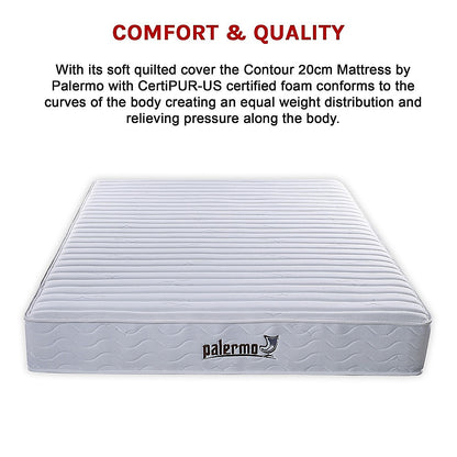 Contour Encased Coil King Mattress - Hybrid Support with CertiPUR-US Certified Foam Comfort Layers V63-818763