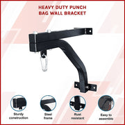 Heavy Duty Punch Bag Wall Bracket - Steel Boxing Bag Holder for Home Gym V63-818933