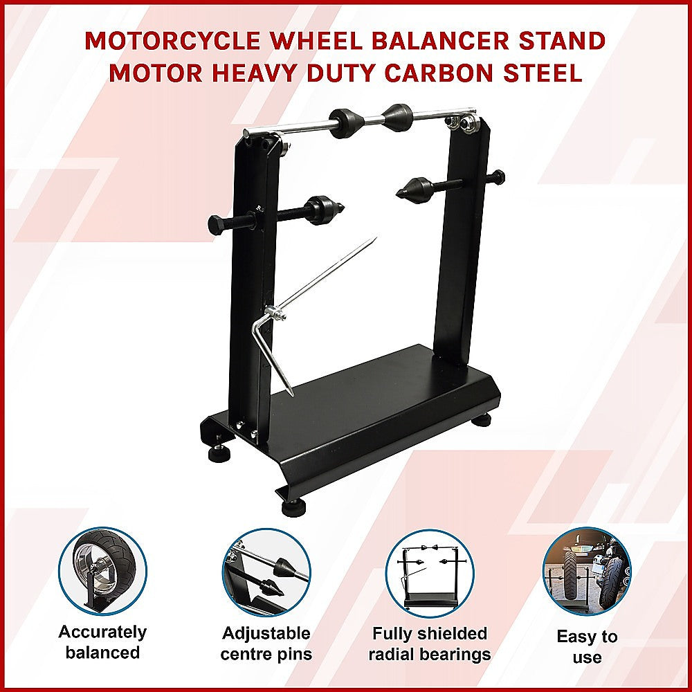 Motorcycle Wheel Balancer Stand Motor Heavy Duty Carbon Steel V63-818953