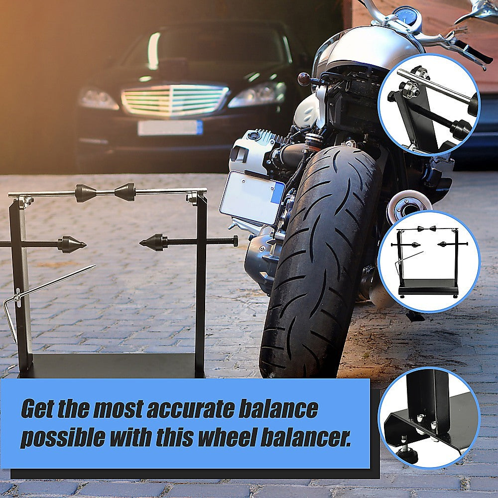Motorcycle Wheel Balancer Stand Motor Heavy Duty Carbon Steel V63-818953