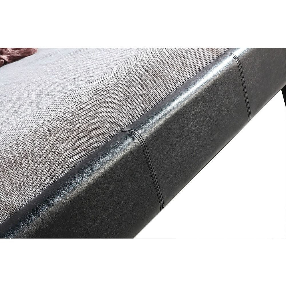 King Single PU Leather Bed Frame Black V63-819103