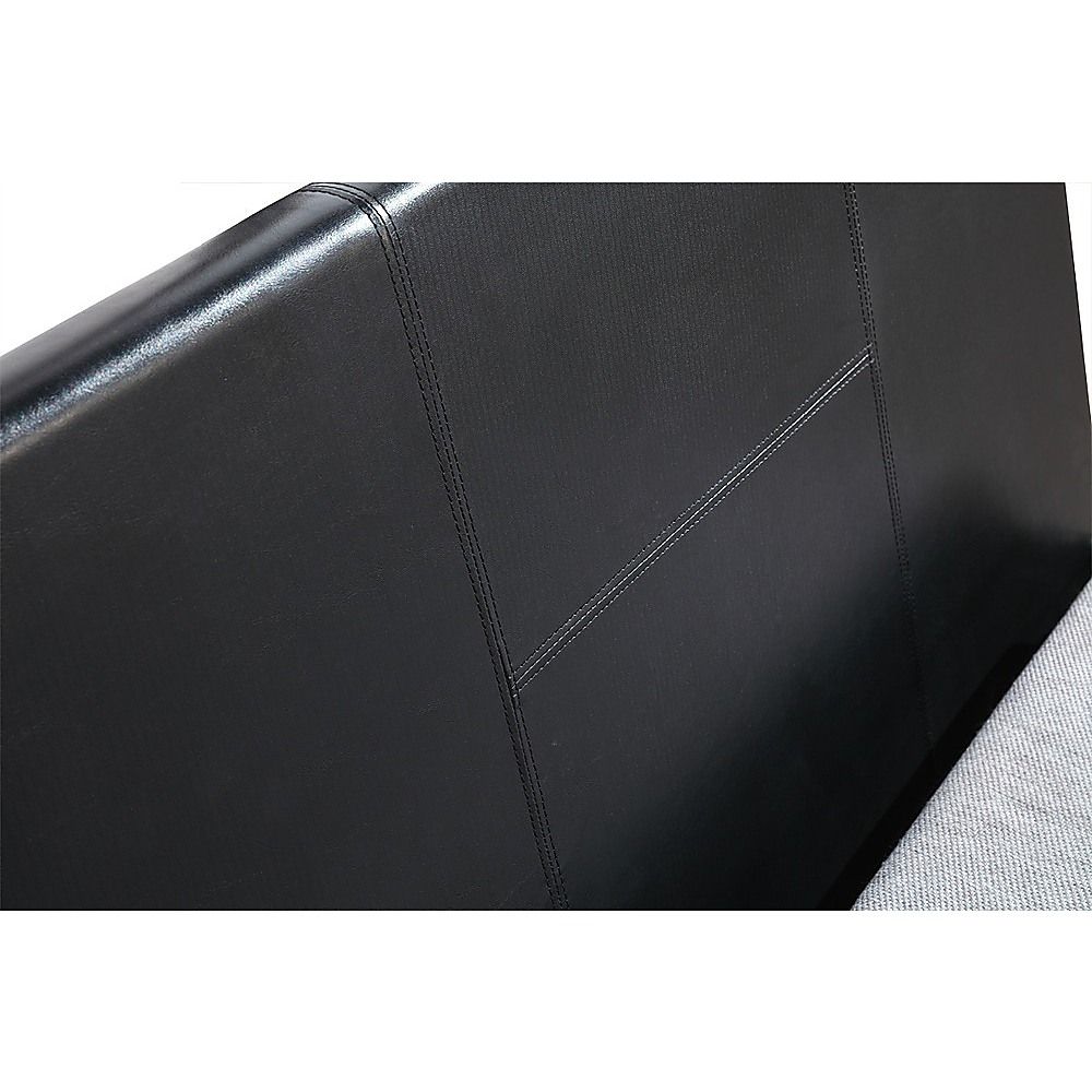 King Single PU Leather Bed Frame Black V63-819103
