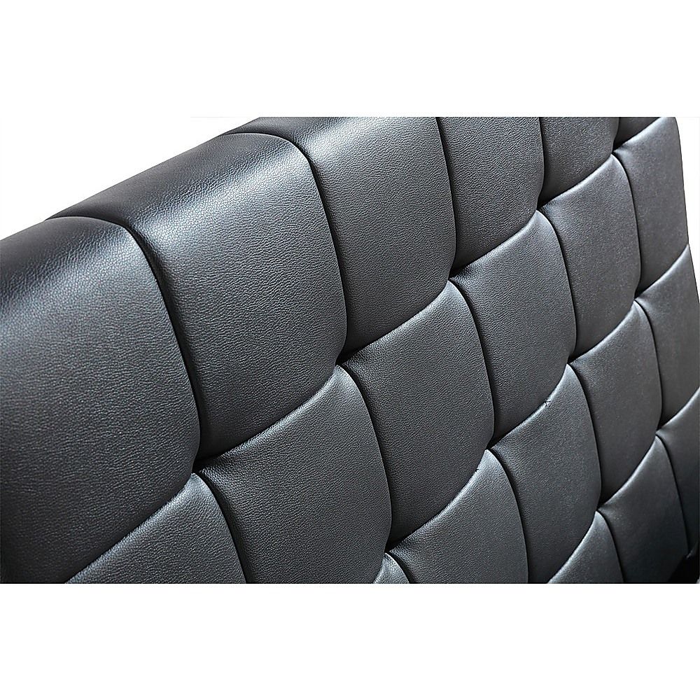 King Single PU Leather Deluxe Bed Frame Black V63-819113