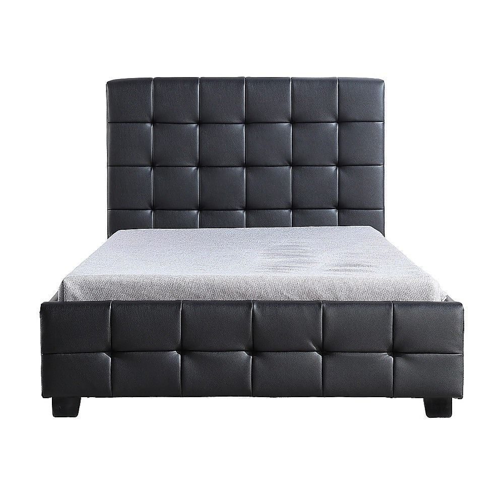 King Single PU Leather Deluxe Bed Frame Black V63-819113