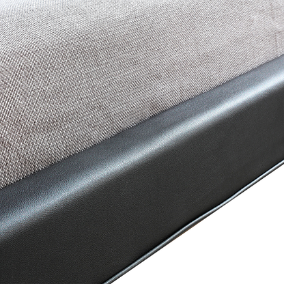 Double PU Leather Deluxe Bed Frame Black V63-819123