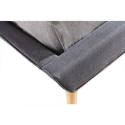 King Linen Fabric Deluxe Bed Frame Grey V63-819193