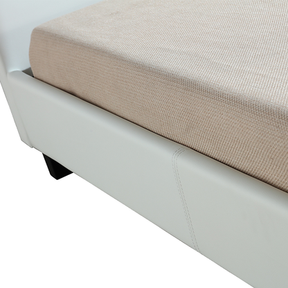 King Single PU Leather Bed Frame White V63-819213