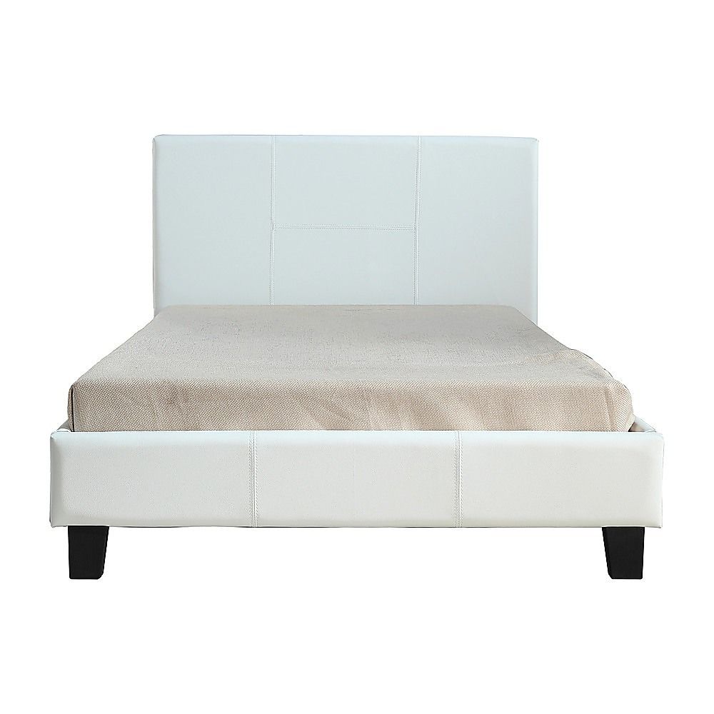 King Single PU Leather Bed Frame White V63-819213