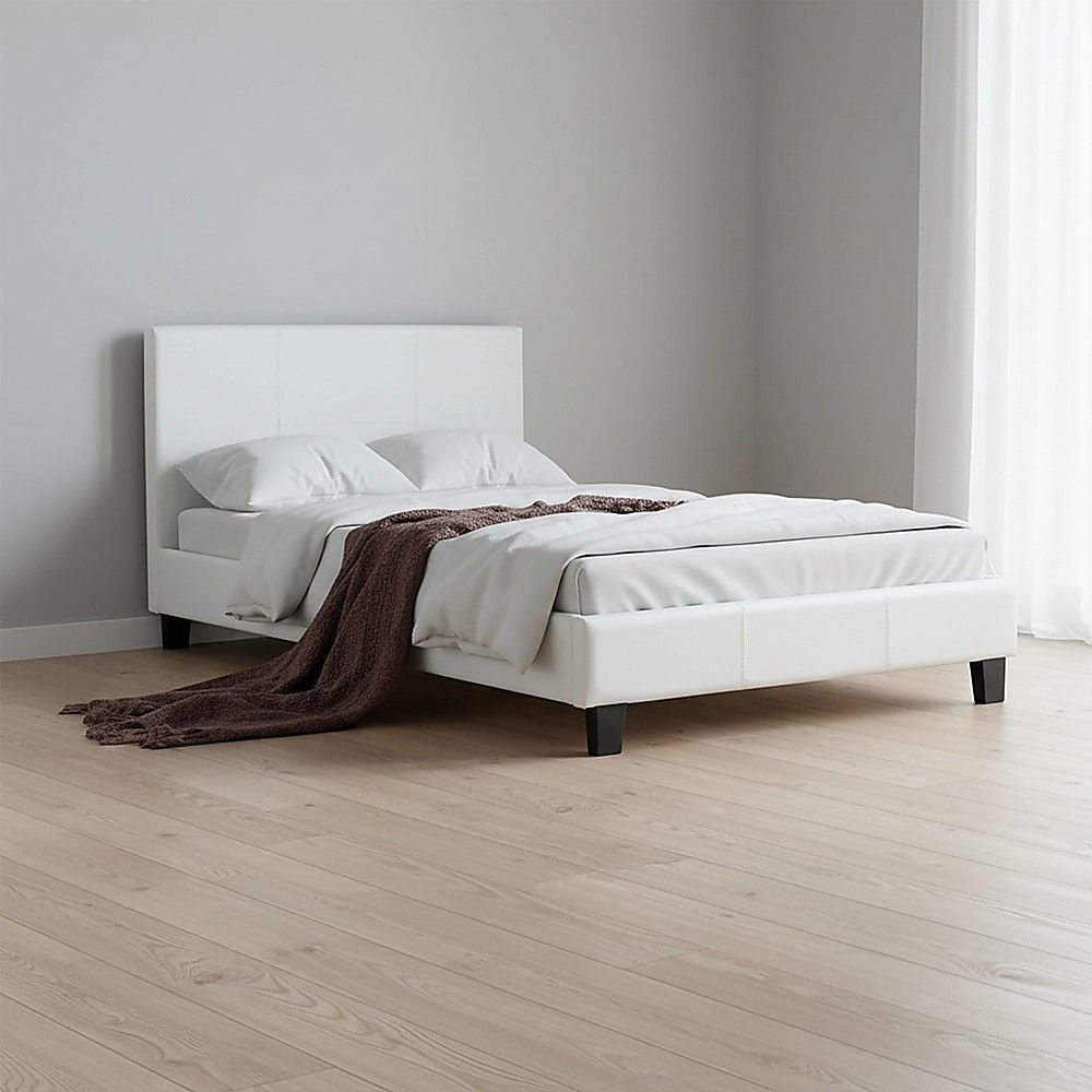 King Single PU Leather Bed Frame White V63-819213