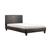 King Single PU Leather Bed Frame Brown V63-819223