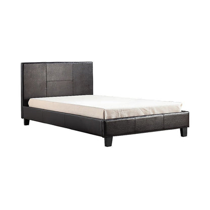 King Single PU Leather Bed Frame Brown V63-819223