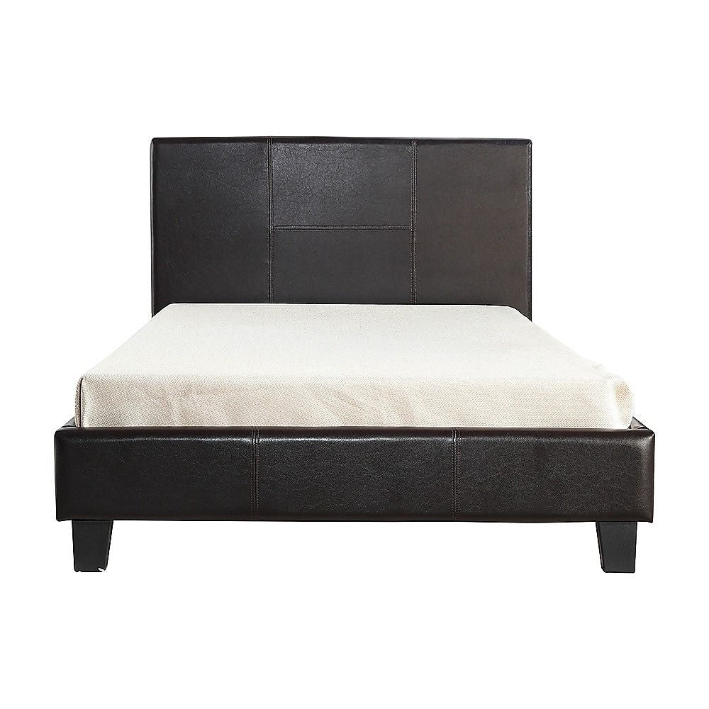 King Single PU Leather Bed Frame Brown V63-819223