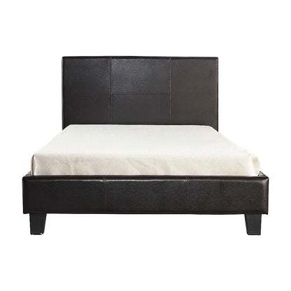 King Single PU Leather Bed Frame Brown V63-819223