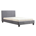 King Single Linen Fabric Bed Frame Grey