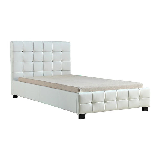 King Single PU Leather Deluxe Bed Frame White V63-819253