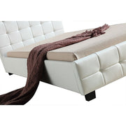 King Single PU Leather Deluxe Bed Frame White V63-819253