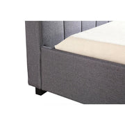 King Single Linen Fabric Deluxe Bed Frame Grey V63-819263