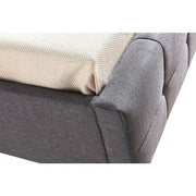 King Single Linen Fabric Deluxe Bed Frame Grey V63-819263