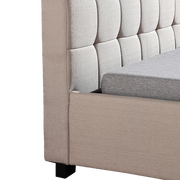 King Single Linen Fabric Deluxe Bed Frame Beige V63-819273