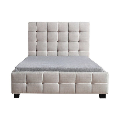 King Single Linen Fabric Deluxe Bed Frame Beige V63-819273