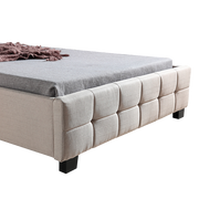 King Single Linen Fabric Deluxe Bed Frame Beige V63-819273