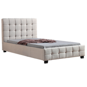 King Single Linen Fabric Deluxe Bed Frame Beige V63-819273