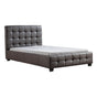 King Single PU Leather Deluxe Bed Frame Brown V63-819283