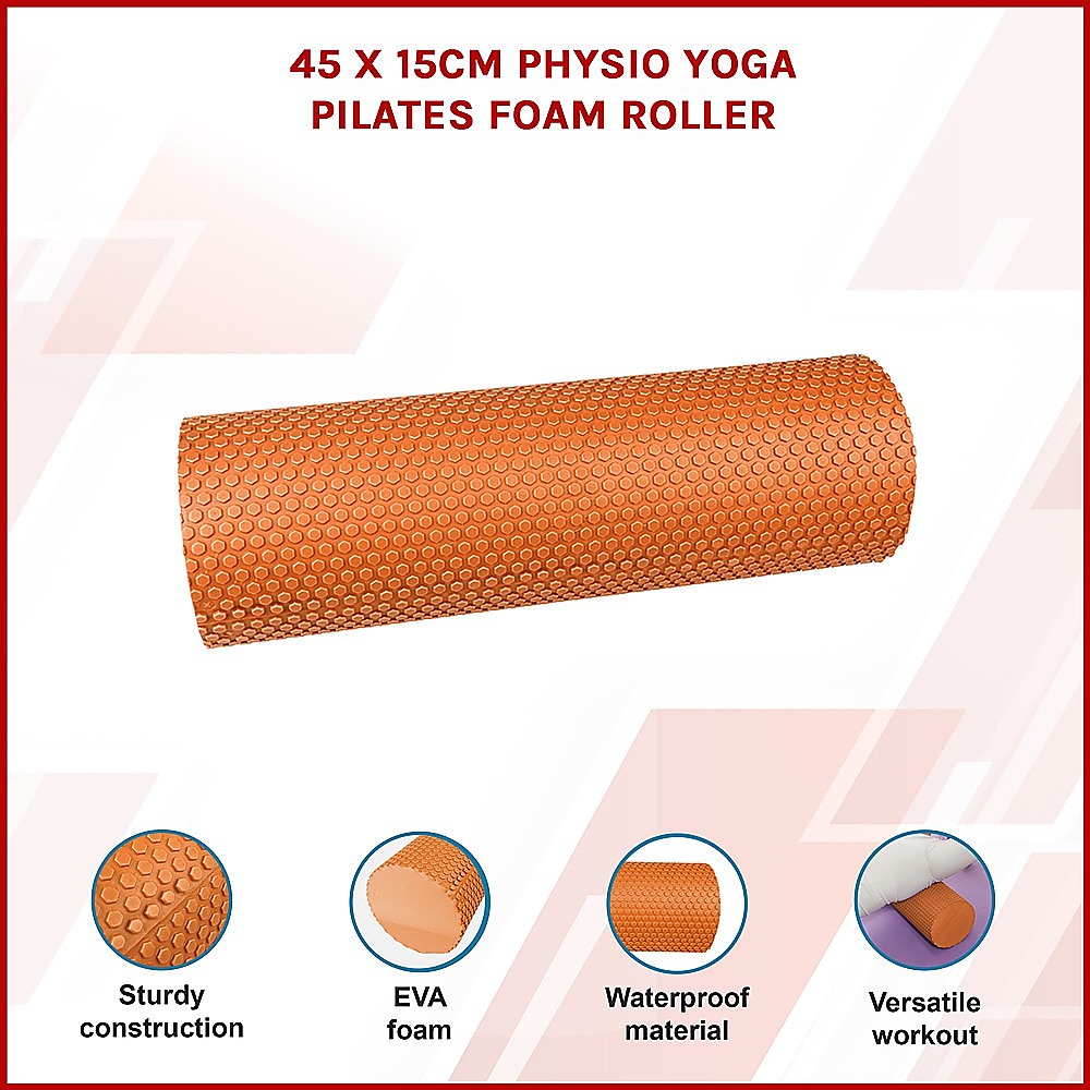 45 x 15cm Physio Yoga Pilates Foam Roller V63-819353