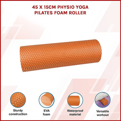 45 x 15cm Physio Yoga Pilates Foam Roller V63-819353