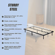 King Single Metal Bed Frame - Bedroom Furniture V63-819363