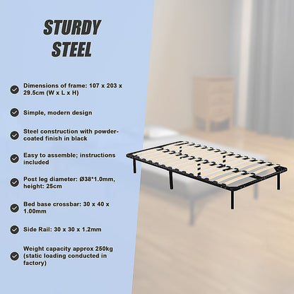 King Single Metal Bed Frame - Bedroom Furniture V63-819363