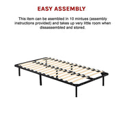 King Single Metal Bed Frame - Bedroom Furniture V63-819363