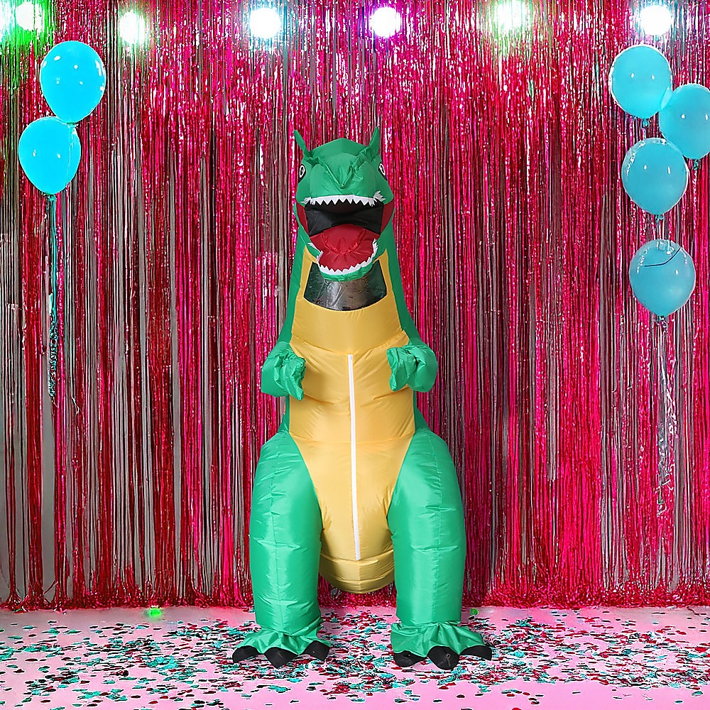 Dinosaur T-Rex Fancy Dress Fan Inflatable Costume Tyrannosaurus Suit V63-819373