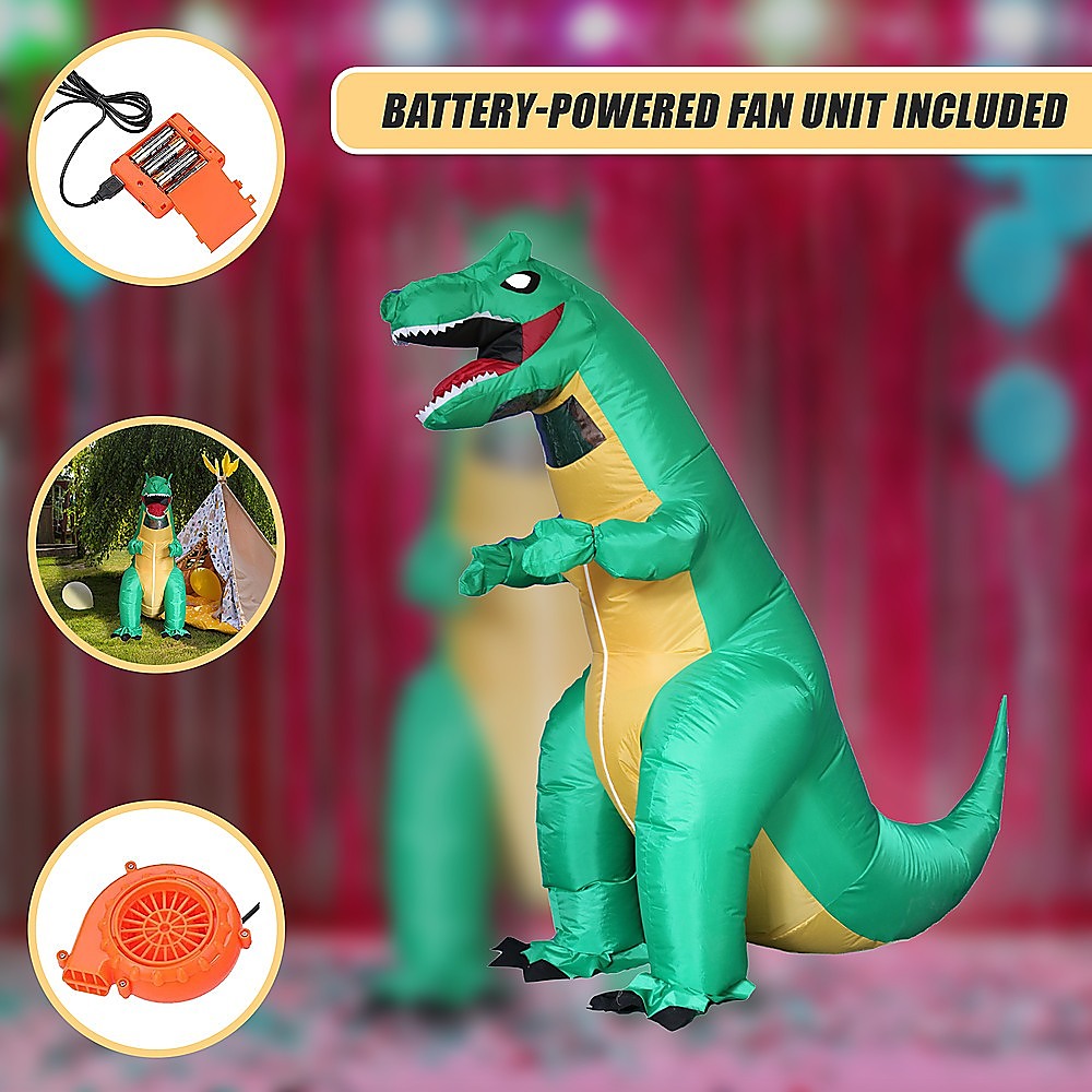 Dinosaur T-Rex Fancy Dress Fan Inflatable Costume Tyrannosaurus Suit V63-819373