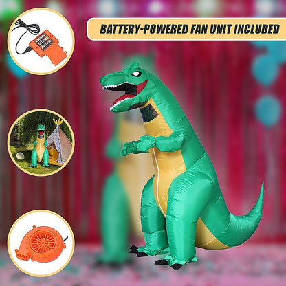 Dinosaur T-Rex Fancy Dress Fan Inflatable Costume Tyrannosaurus Suit V63-819373