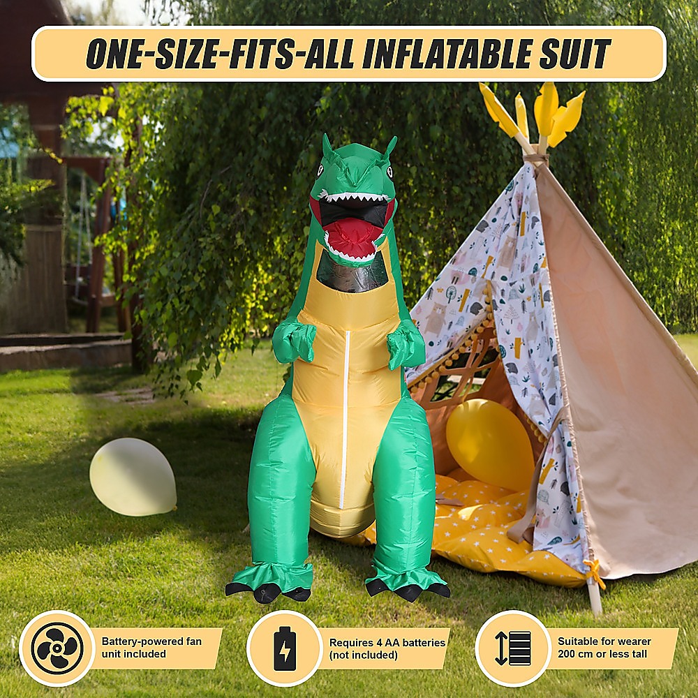 Dinosaur T-Rex Fancy Dress Fan Inflatable Costume Tyrannosaurus Suit V63-819373