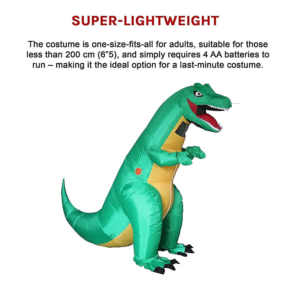 Dinosaur T-Rex Fancy Dress Fan Inflatable Costume Tyrannosaurus Suit V63-819373