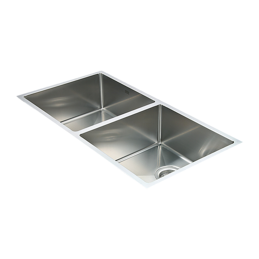 865x440mm Handmade Stainless Steel Undermount / Topmount Kitchen Sink with Waste V63-819493