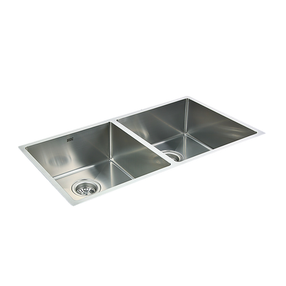 865x440mm Handmade Stainless Steel Undermount / Topmount Kitchen Sink with Waste V63-819493